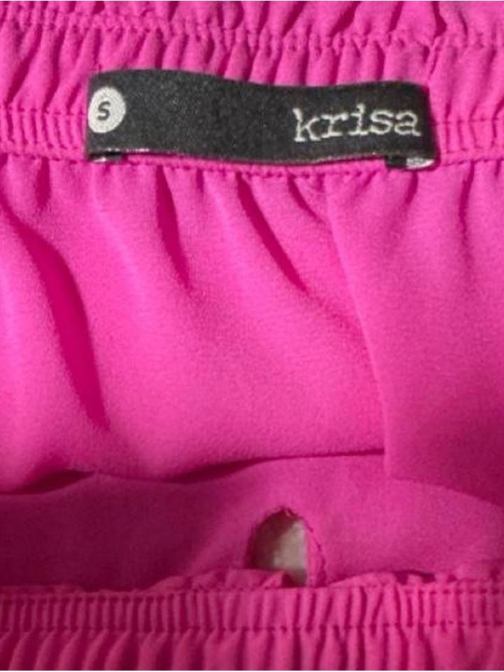 krisa Hot Pink Strapless Mini Dress Size Small Fuchsia Asymmetrical Ruffle - Picture 5 of 5